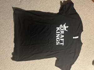 DraftKings Crown Logo Black Graphic T-Shirt on Bella + Canvas Large